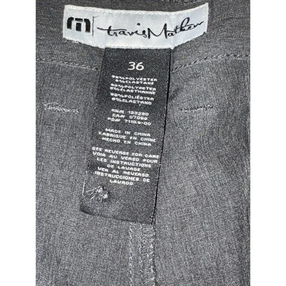 Travis Mathew Shorts Mens Size 36x11 Gray Golf Casual Chino Stretch - Picture 3 of 8